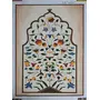 PICHWAI- PAINTED TEMPLE HANGING - Mughal Flowers Painting - Hand Painted on Cloth (18x24 inches) Unframed (mf001-p2), 5 image