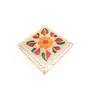 MEENAKARI ENAMEL PRODUCTS Minakari Puja Chowki Bajot | Compact Pooja Chowki for Small Spaces (4 Inch Golden) - for Festivals Puja Home Decor and Return Gifts, 5 image