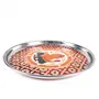 MEENAKARI ENAMEL PRODUCTS Pooja Thali Ganesha Design Stainless Steel Decorative Pooja Plate (Red |9 Inch) for Navratri Diwali Poojan/Pooja Room/Festival Gifting, 4 image