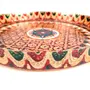 MEENAKARI ENAMEL PRODUCTS Meenakari Pooja Thali Flower Design Steel Decorative (Multicolor|13 Inch) for Home |Office |Mandir |Return Gift Items, 6 image