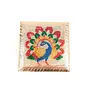 MEENAKARI ENAMEL PRODUCTS Minakari Puja Chowki Bajot | Compact Pooja Chowki for Small Spaces - Peacock Design (4 Inch Golden) - for Festivals Puja Home Decor and Return Gifts, 3 image