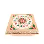 MEENAKARI ENAMEL PRODUCTS Wooden Minakari Puja Chowki | Wooden Chauki Bajot (6 Inch Golden) - for Festivals Puja Home Decor and Gifts, 8 image