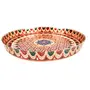 MEENAKARI ENAMEL PRODUCTS Meenakari Pooja Thali Flower Design Steel Decorative (Multicolor|13 Inch) for Home |Office |Mandir |Return Gift Items, 4 image