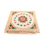 MEENAKARI ENAMEL PRODUCTS Wooden Minakari Puja Chowki | Wooden Chauki Bajot (6 Inch Golden) - for Festivals Puja Home Decor and Gifts, 4 image