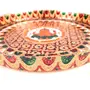 MEENAKARI ENAMEL PRODUCTS Pooja Thali Ganesha Design Stainless Steel Meenakari Pooja Plate (Multicolor|13 Inch) for Diwali Home Temple Office Wedding Return Gift Items, 8 image