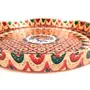 MEENAKARI ENAMEL PRODUCTS Pooja Thali Peacock & Flower Design for (Red|13 Inch) Welcome Plate/Home/Pooja/Wedding/Festival Pooja Thali, 7 image