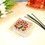MEENAKARI ENAMEL PRODUCTS Minakari Puja Chowki Bajot | Compact Pooja Chowki for Small Spaces - Peacock Design (4 Inch Golden) - for Festivals Puja Home Decor and Return Gifts, 8 image