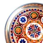 MEENAKARI ENAMEL PRODUCTS Pooja Thali Flower Design Stainless Steel Decorative Meenakari Pooja Plate (Multicolor|11 Inch) for Home Dcor/Pooja & Gifts, 6 image