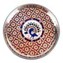 MEENAKARI ENAMEL PRODUCTS Pooja Thali Peacock Design Stainless Steel Decorative Meenakari Pooja Plate (Red|9 Inch) for Pooja Festivals | House Warming Gifting | Wedding Occasions, 5 image