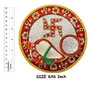 MEENAKARI ENAMEL PRODUCTS: Handcrafted Marble Pooja Plate with Diya and Chopda for Puja and Home Dcor Gift, 4 image