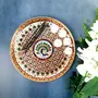 MEENAKARI ENAMEL PRODUCTS Pooja Thali Peacock Design Stainless Steel Decorative Meenakari Pooja Plate (Multicolor|12 Inch) for Home Temple Spiritual Gift Item, 2 image