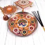 MEENAKARI ENAMEL PRODUCTS Pooja Thali Peacock Design Stainless Steel Decorative Meenakari Pooja Plate (Multicolor|9 Inch) for Home Dcor/Pooja & Gifts, 2 image