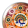 MEENAKARI ENAMEL PRODUCTS Pooja Thali Peacock Design Stainless Steel Decorative Meenakari Pooja Plate (Multicolor|9 Inch) for Home Dcor/Pooja & Gifts, 8 image