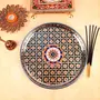 MEENAKARI ENAMEL PRODUCTS Meenakari Pooja Thali Stainless Steel Decorative (Green|11 Inch) for Home |Office |Mandir |Return Gift Items, 2 image