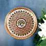 MEENAKARI ENAMEL PRODUCTS Pooja Thali Peacock Design Stainless Steel Decorative Meenakari Pooja Plate (Multicolor|12 Inch) for Home Temple Spiritual Gift Item, 7 image