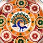 MEENAKARI ENAMEL PRODUCTS Pooja Thali Peacock Design Stainless Steel Decorative Meenakari Pooja Plate (Multicolor|9 Inch) for Home Dcor/Pooja & Gifts, 3 image