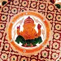 MEENAKARI ENAMEL PRODUCTS Pooja Thali Ganesha Design Stainless Steel Meenakari Pooja Plate (Multicolor|13 Inch) for Diwali Home Temple Office Wedding Return Gift Items, 5 image