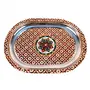 MEENAKARI ENAMEL PRODUCTS Steel Tray | Serving Trays for Tea Coffee & Snacks with Meenakari Work - for Home Dining Table Organization Kitchen & Gifts - 15 inch, 9 image