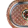 MEENAKARI ENAMEL PRODUCTS Steel Tray | Serving Trays for Tea Coffee & Snacks with Meenakari Work - for Home Dining Table Organization Kitchen & Gifts - 15 inch, 3 image