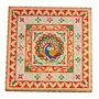 MEENAKARI ENAMEL PRODUCTS Wooden Meenakari Pooja Chowki - A Religious Puja Bajot for Home and Office Decor Ideal as a Gift (Size: 12" x 12" inches), 4 image