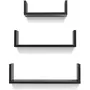 SAHARANPUR HANDICRAFTS Set of 3 Floating U Shelves Easy-to-Assemble Floating Wall Mount Shelves for Bedrooms and Living RoomsGlossy Finish, 4 image