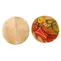 Traditional Patachitra Art Wooden Coaster Set of 2 by SAHARANPUR HANDICRAFTS (8cm X 8cm), 8 image