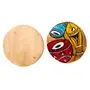 Exquisite Patachitra Handpainted Wooden Coaster Set of 2 by SAHARANPUR HANDICRAFTS (8cm X 8cm), 8 image