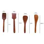 SAHARANPUR HANDICRAFTS Wooden Cooking Spoon Utensils Set for Non Stick cookware and Serving - Handmade Wooden Spatula - Pack of 4, 2 image