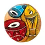 Exquisite Patachitra Handpainted Wooden Coaster Set of 2 by SAHARANPUR HANDICRAFTS (8cm X 8cm), 4 image