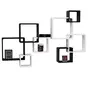 SAHARANPUR HANDICRAFTS Wall Mount Intersecting Floating Wall Shelf with 8 Shelves (Black & White), 4 image