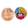 Handcrafted Patachitra Art Wooden Coaster Set of 2 by SAHARANPUR HANDICRAFTS (8cm X 8cm), 8 image