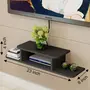 SAHARANPUR HANDICRAFTS Setup Box Stand / Set Top Box Stand Wall Mount for Home WiFi Router Game Console Remote Black (S-1), 4 image