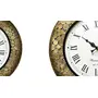 SAHARANPUR HANDICRAFTS Wooden Antique Analog Round Big Coin Wall Clock 45.72 x 2.10 x 45.72 cms Gold, 6 image