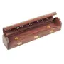 SAHARANPUR HANDICRAFTS Sheesham Wooden and Brass Dhoop Agarbatti Stick Box Holder Stand - Brown (11 x 1 x 1.5 inch), 4 image