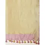AKOLA DABU PRINT SAREE Linen Handwoven Saree and Blouse ALBGSA0006, 4 image