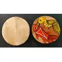 Traditional Patachitra Art Wooden Coaster Set of 2 by SAHARANPUR HANDICRAFTS (8cm X 8cm), 7 image