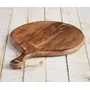 SAHARANPUR HANDICRAFTS Indian Pure Wood Round Cutting/Chopping Serving Board Pizza Platter for Kitchen (Brown Mango Wood), 3 image
