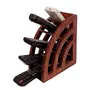 SAHARANPUR HANDICRAFTS Wooden Stylish Remote Stand/Remote Holder/Remote Organizer for tv and AC remotes (Curve), 2 image