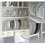 SAHARANPUR HANDICRAFTS Wrought Iron Kitchen Dish Rack/Kitchen Utensils Rack/Modern Kitchen Storage Rack/Kitchen Organizer/Utensils Rack with Plate Stand Set of 2-White, 4 image