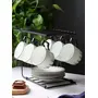 SAHARANPUR HANDICRAFTS Metal Tea/Coffee Cup/Mug/Plate Holder Stand Hanger Organizer for Kitchen/Cabinet & Dining Table- 6 HooksBlack, 3 image