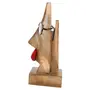 SAHARANPUR HANDICRAFTS Wooden Handcrafted Nose Shaped Spectacles/Goggle/Eyeglass Holder/Stand for Women with red Lips, 2 image