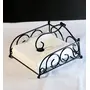 SAHARANPUR HANDICRAFTS Wrought Iron Tissue/Napkin Paper Holder/Box for Dining Table/Kitchen (Black), 3 image