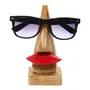 SAHARANPUR HANDICRAFTS Wooden Handcrafted Nose Shaped Spectacles/Goggle/Eyeglass Holder/Stand for Women with red Lips, 4 image