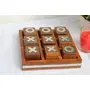 SAHARANPUR HANDICRAFTS Wooden tic tak Toe Perfect Gifting for Birthday | Tic Tac Toe Game for Kids and Family Board Games | Table top Noughts and Crosses Game (Brown), 3 image