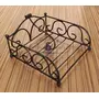 SAHARANPUR HANDICRAFTS Wrought Iron Tissue/Napkin Paper Holder/Box for Dining Table/Kitchen (Black), 2 image