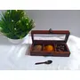 SAHARANPUR HANDICRAFTS Wooden Spice Box With Free Spoon | Spice Box Set For Kitchen | Spice Box | Wooden Masala Dabba | Spice Dabba, 2 image