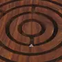 SAHARANPUR HANDICRAFTS Hand Made Round Labyrinth Maze Wooden Toys Brain Teaser Puzzle Game Adult, 2 image