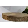 SAHARANPUR HANDICRAFTS Natural Wood Log Cake Stand (12Inch Approx), 3 image