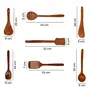 SAHARANPUR HANDICRAFTS Hand Made Sheesham Wooden Serving & Cooking Spoons for Kitchen & Dining Table Set of 7 || 2 Frying 1 Serving 1 Spatula 1 Chapati Spoon 1 Desert 1 Rice |, 4 image