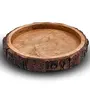 SAHARANPUR HANDICRAFTS Beautiful Table Decor Round Shape Wooden Serving Tray and Platter for Home and Kitchen 10x10x1.5 Inches (Natural 2 Pcs), 4 image